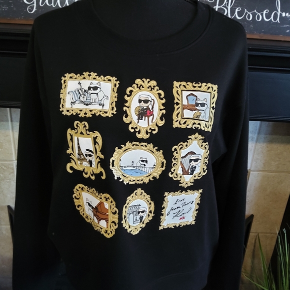 Karl Lagerfeld Black Sweatshirt - Picture 6 of 11